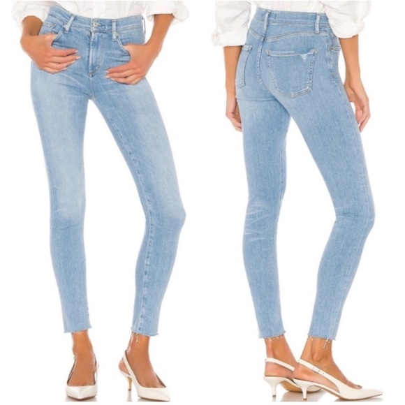 Agolde Sophie Mid Rise Skinny Ankle Jeans In Facet Size 23 - Picture 9 of 11